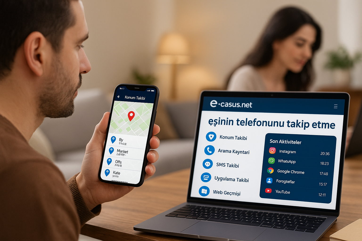 eşinin telefonunu takip etme